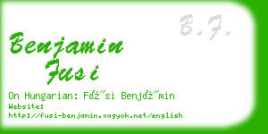 benjamin fusi business card